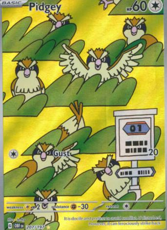 Pidgey 2023 Pokemon Scarlet & Violet Obsidian Flames