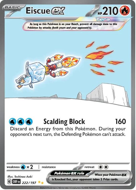 Eiscue EX 2023 Pokemon Scarlet & Violet Obsidian Flames