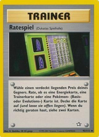 Card-Flip Game 2000 Pokemon Neo Genesis