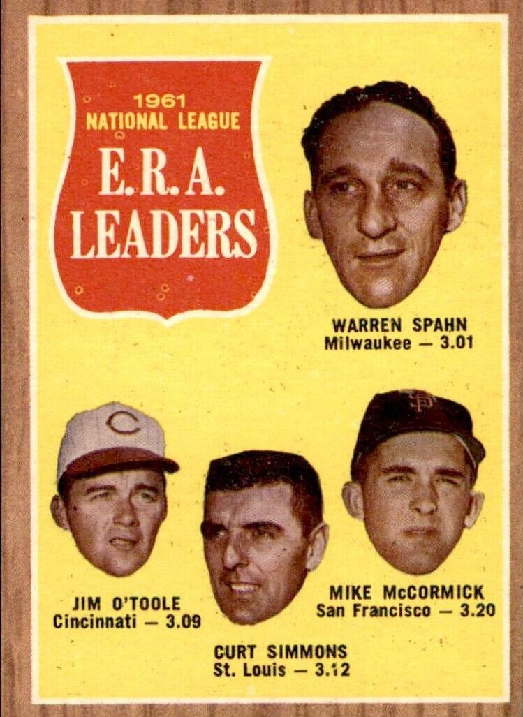 1962 NATIONAL LEAGUE E.R.A. LEADERS #56
