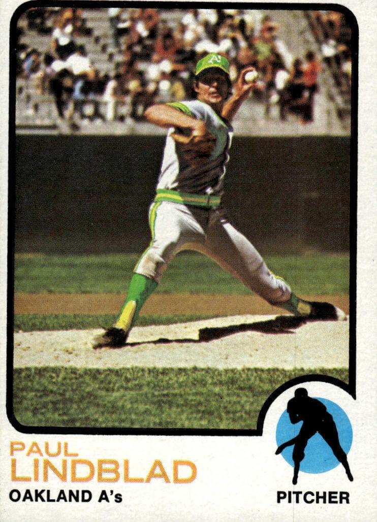 1973 Topps Paul Lindblad #406 card