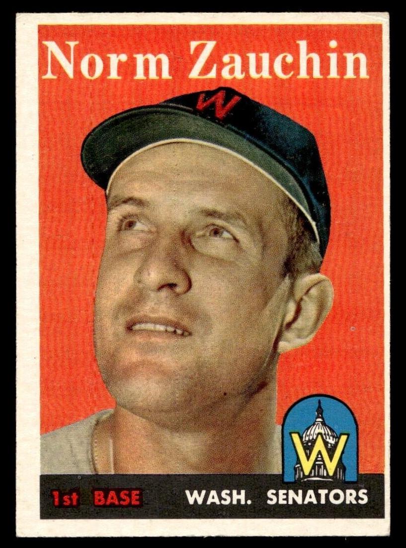 1958 Topps Norm Zauchin #422 card