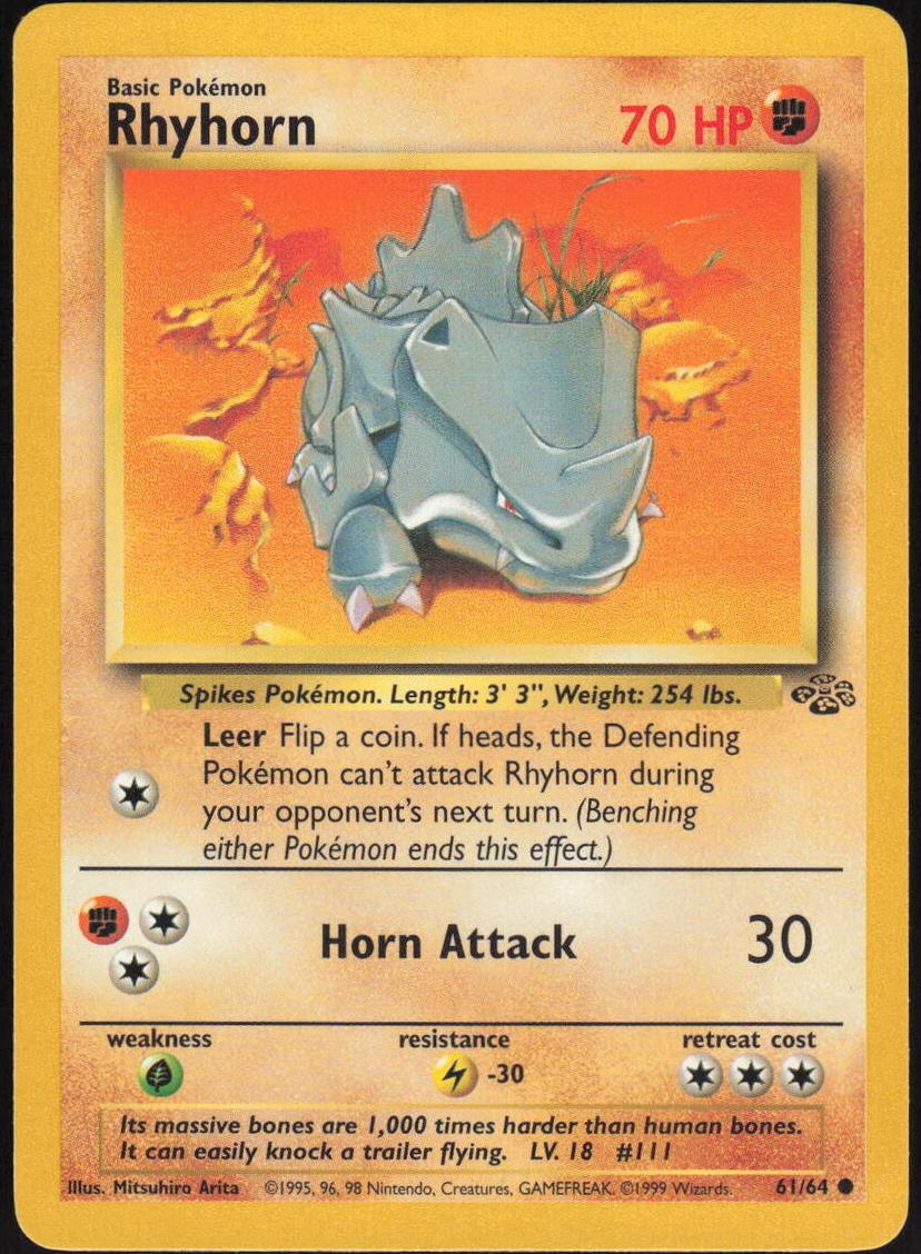 Rhyhorn 1999 Pokemon Jungle