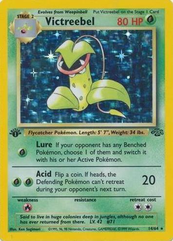 1999 Pokemon Jungle Holo #14 Victreebel front