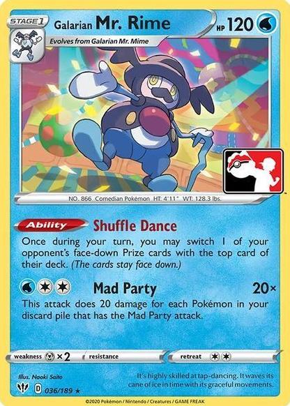 Galarian Mr. Rime 2020 Pokemon Sword & Shield Darkness Ablaze