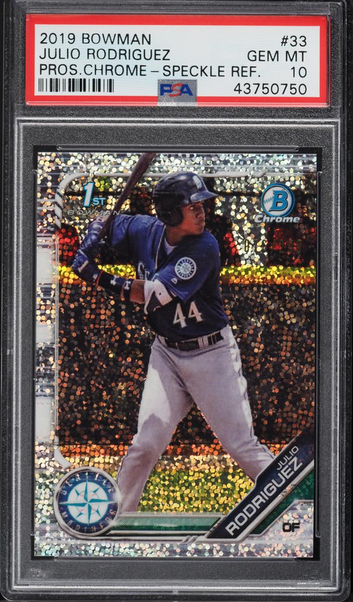 2019 Bowman Chrome Prospects Baseball Speckle Julio Rodriguez #BCP-33 PSA 10