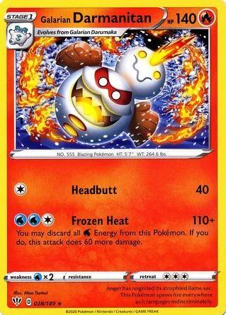 Galarian Darmanitan 2020 Pokemon Sword & Shield Darkness Ablaze