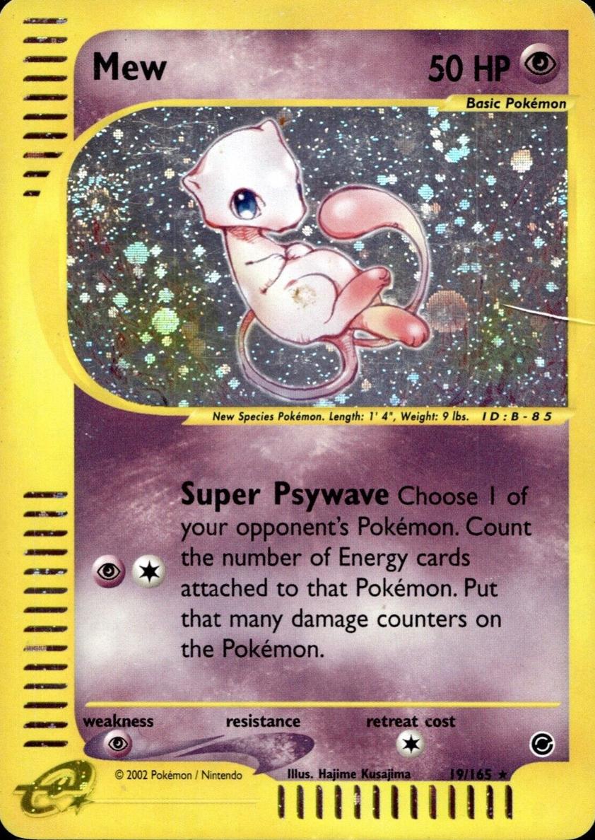 2002 Pokemon Expedition Holo #19 Mew front
