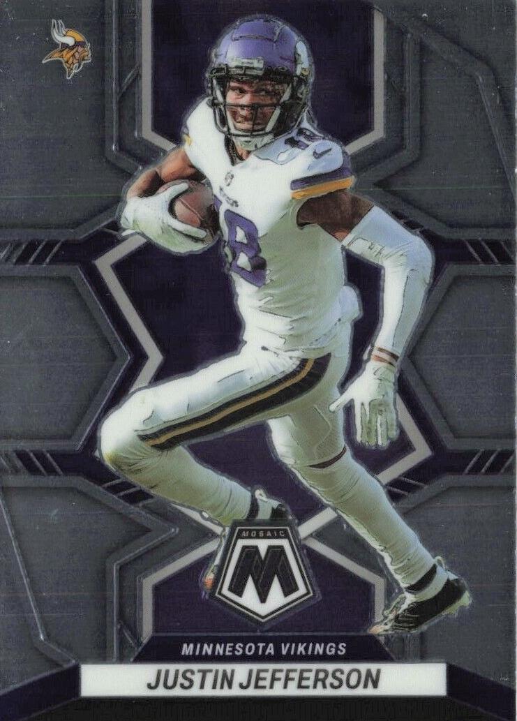 2022 Panini Mosaic Justin Jefferson [Reactive Orange] #129 card