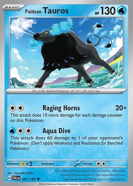 Paldean Tauros 2023 Pokemon Scarlet & Violet Paldea Evolved