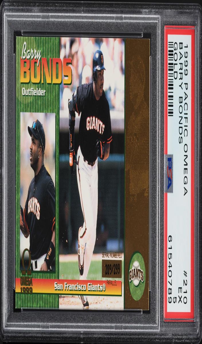 1999 Pacific Omega Baseball Gold Barry Bonds #210 PSA 4.5