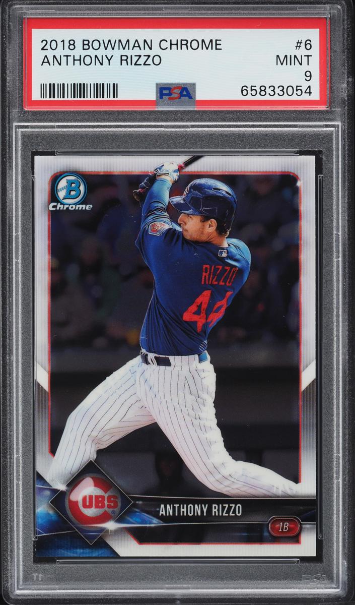 2018 Bowman Chrome Baseball Anthony Rizzo #6 PSA 9