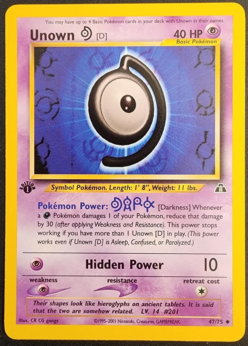 2001 Unown D [1st Edition] #47