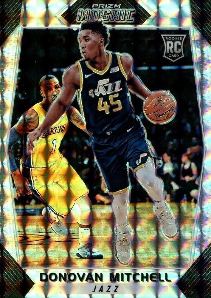 2017 Panini Prizm Mosaic Donovan Mitchell [Purple] #5 card