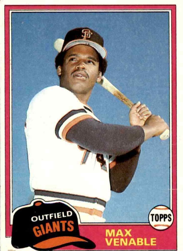 1981 Topps Max Venable #484 card