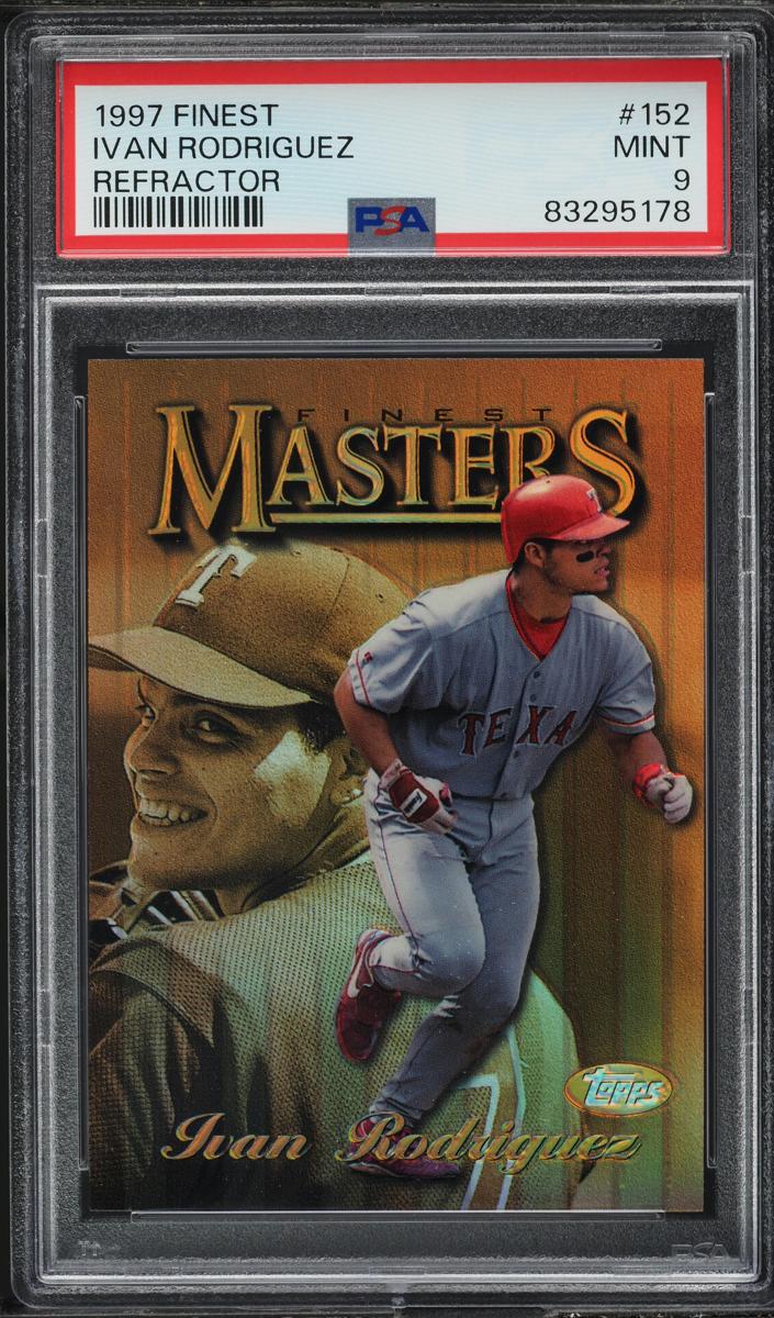 1997 Topps Finest Baseball Refractor Ivan Rodriguez #152 PSA 9