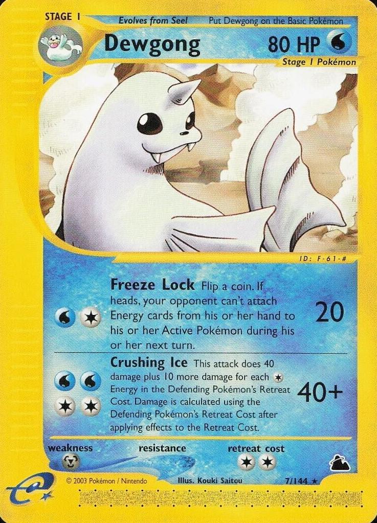 Dewgong 2003 Pokemon Skyridge