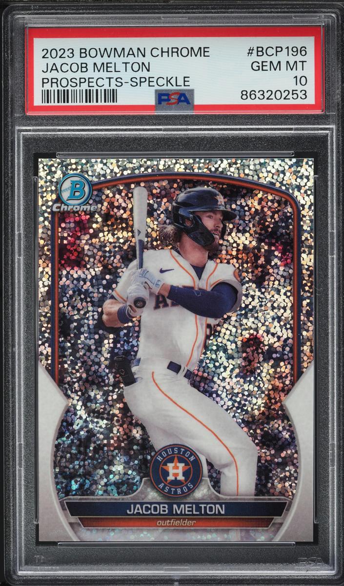 2023 Bowman Chrome Prospects Baseball Speckle Jacob Melton #BCP-196 PSA 9