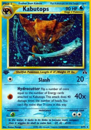 2001 Pokemon Neo Discovery Holo #6 Kabutops front