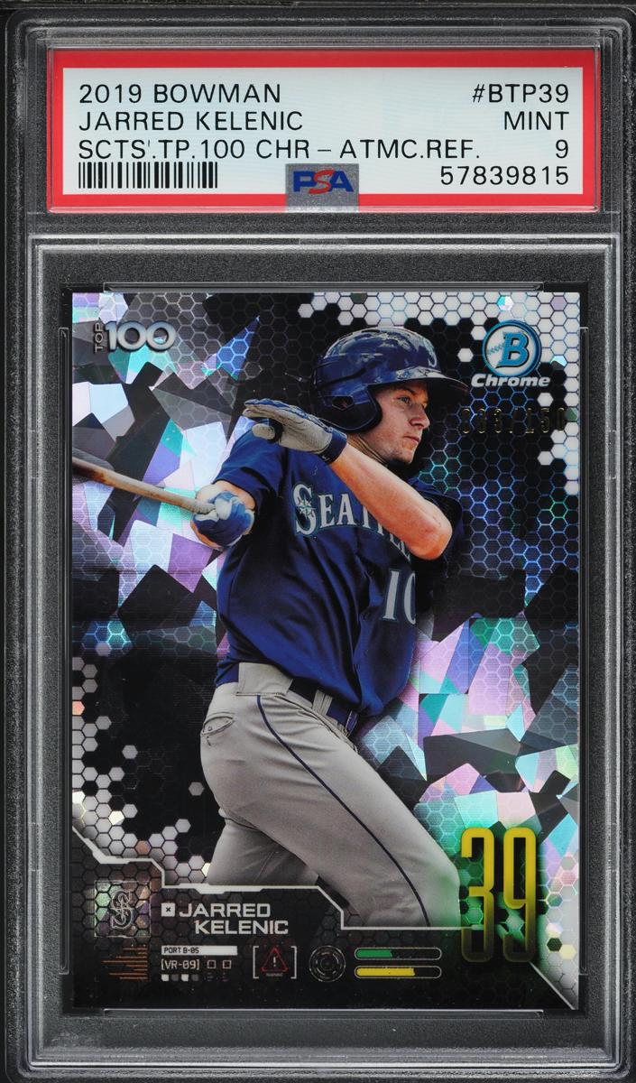 2019 Bowman Baseball Atomic Refractor Jarred Kelenic #BTP-39 PSA 9