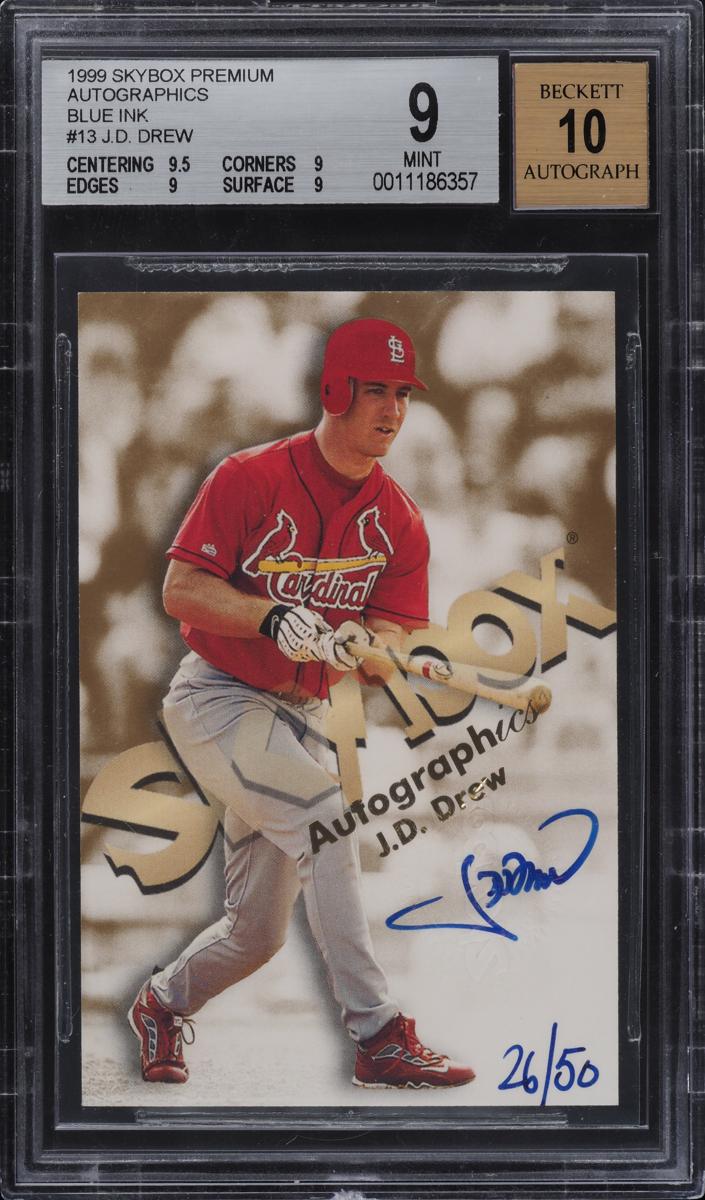 1999 Skybox Premium Baseball Blue Ink J.D. Drew #NNO