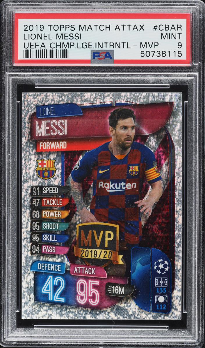 2019 Topps Match Attax UEFA Champions League Lionel Messi #C-BAR card