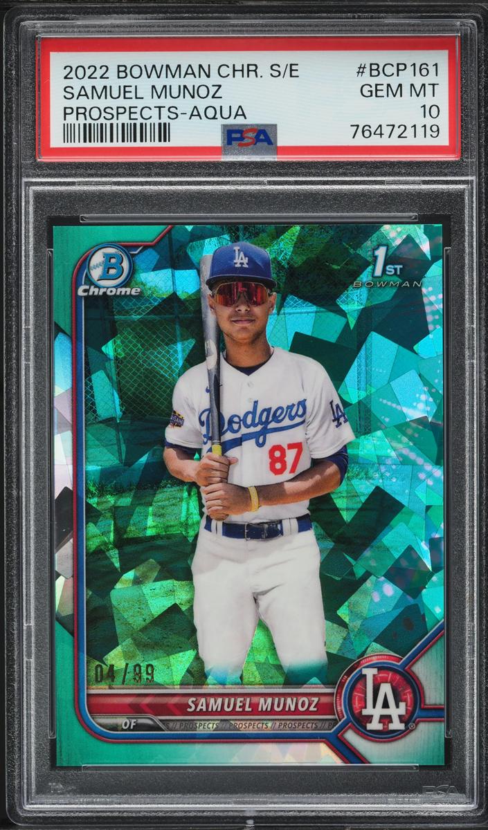 2022 Bowman Chrome Sapphire Baseball Aqua Samuel Munoz #BCP-161 PSA 10