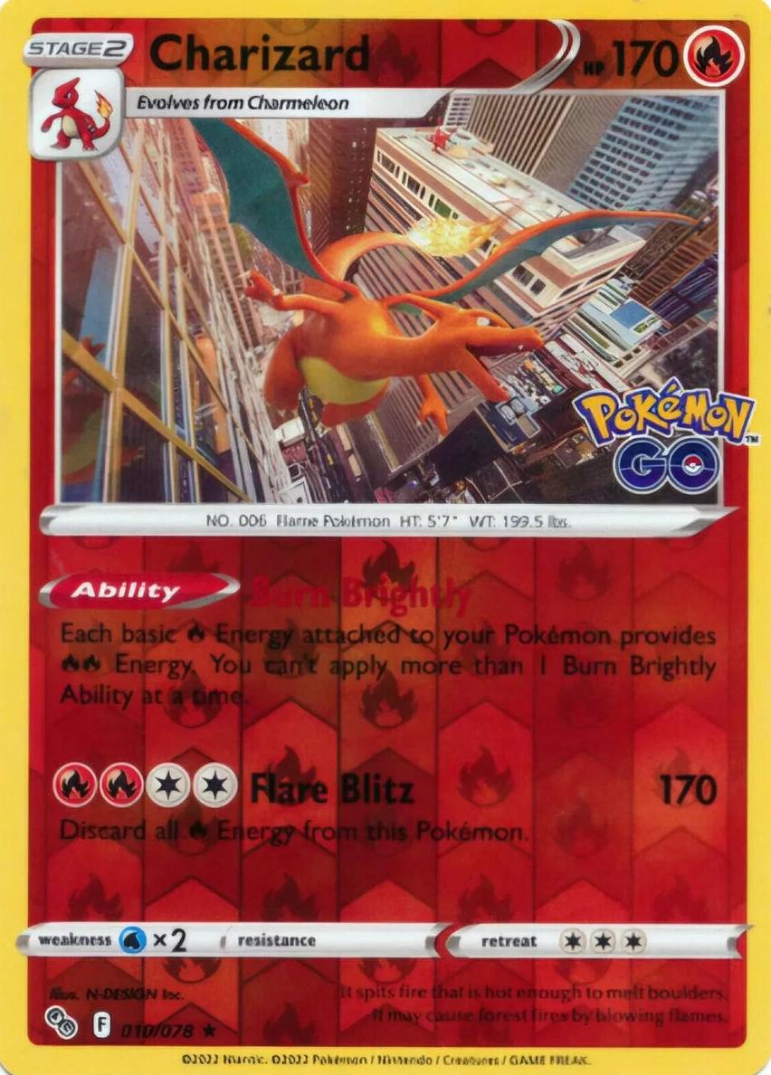 2022 Pokemon Foil #010 Charizard front