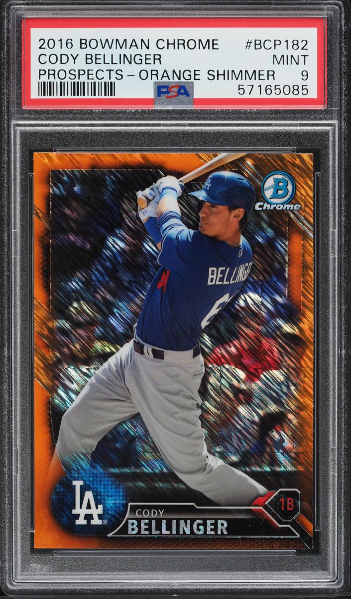 2016 Bowman Chrome Prospects Baseball Orange Shimmer Cody Bellinger #BCP182 PSA 10