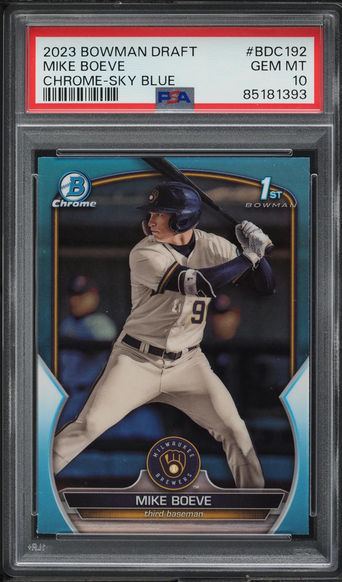 2023 Bowman Draft Chrome Baseball Sky Blue Mike Boeve #BDC-192
