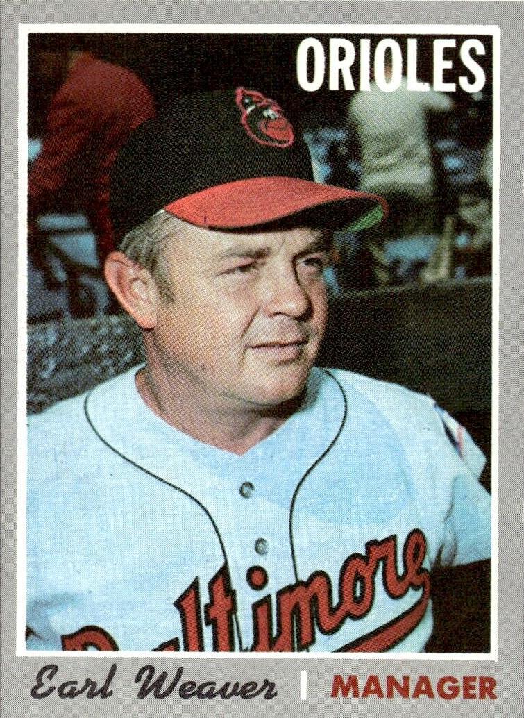1970 Topps Earl Weaver #148 card