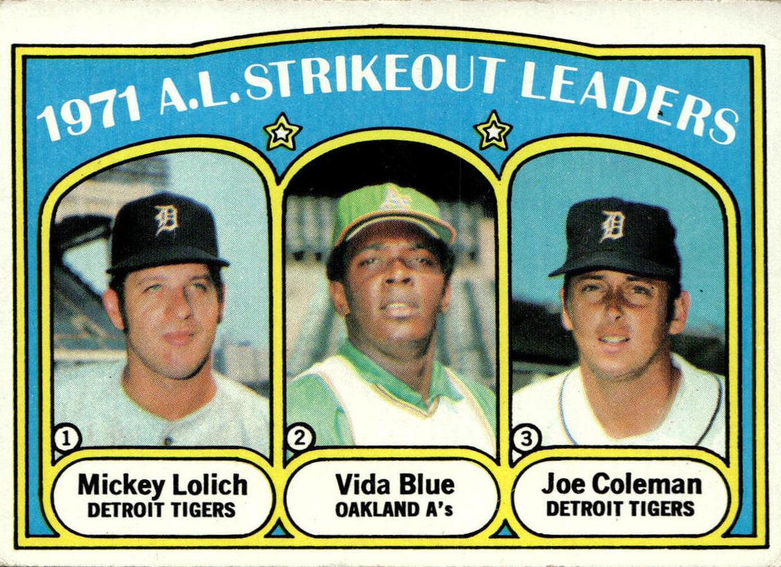1972 A.L. Strikeout Leaders #96