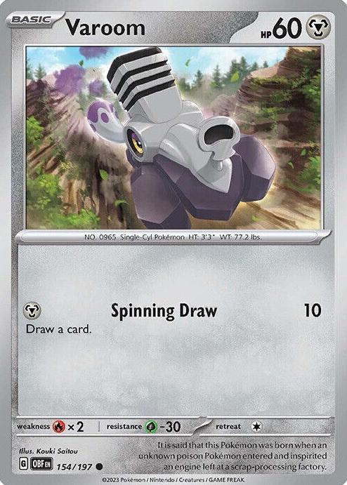 Varoom 2023 Pokemon Scarlet & Violet Obsidian Flames
