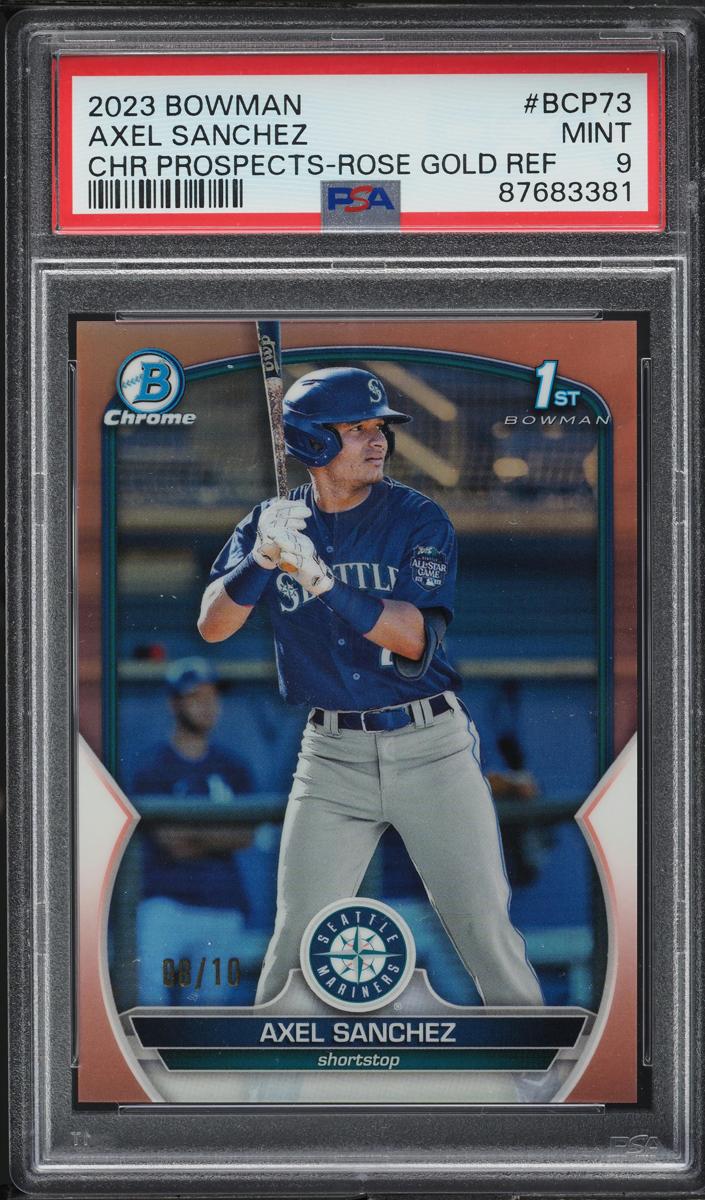 2023 Bowman Chrome Prospects Baseball Rose Gold Axel Sanchez #BCP-73 PSA 9