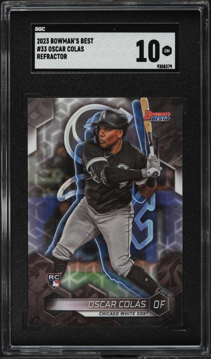 2023 Bowman's Best Baseball Refractor Oscar Colas #33 PSA 9