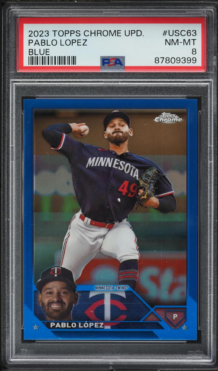 2023 Topps Chrome Update Baseball Blue Pablo Lopez #USC63 PSA 7.5
