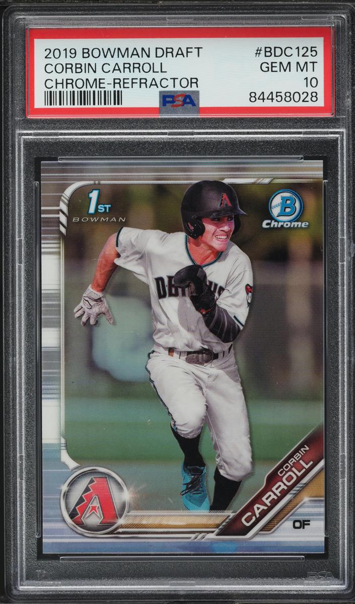 2019 Bowman Draft Chrome Baseball Refractor Corbin Carroll #BDC-125 PSA 9