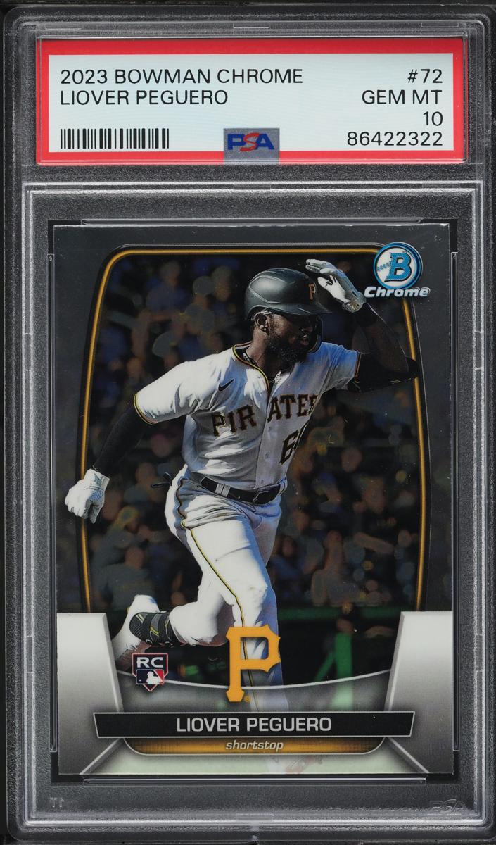 2023 Bowman Chrome Baseball Liover Peguero #72 PSA 9