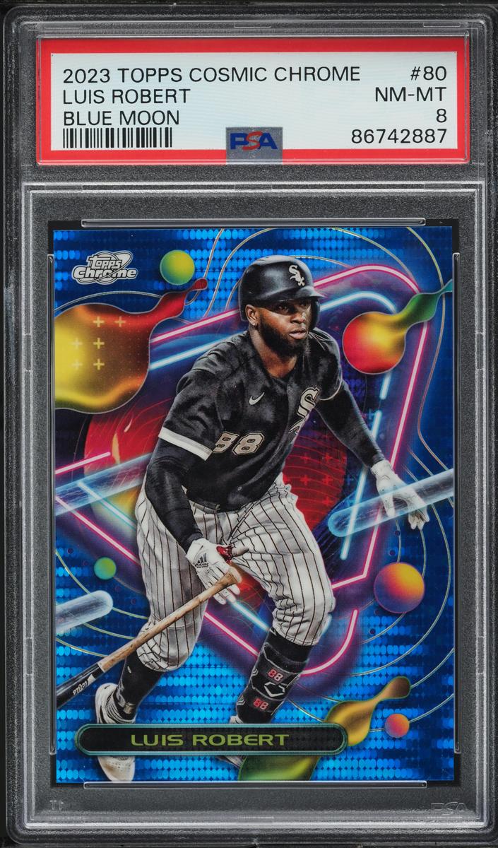 2023 Topps Cosmic Chrome Baseball Blue Moon Luis Robert #80