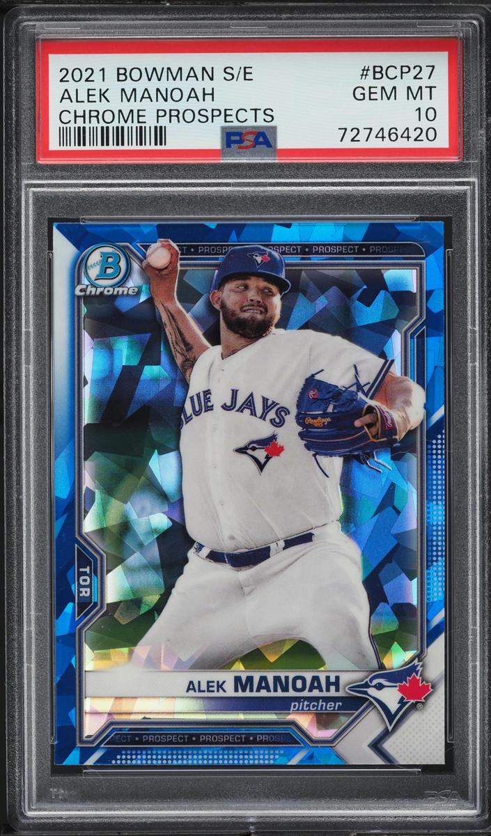 2021 Bowman Chrome Sapphire Baseball Alek Manoah #BCP-27 PSA 8.5