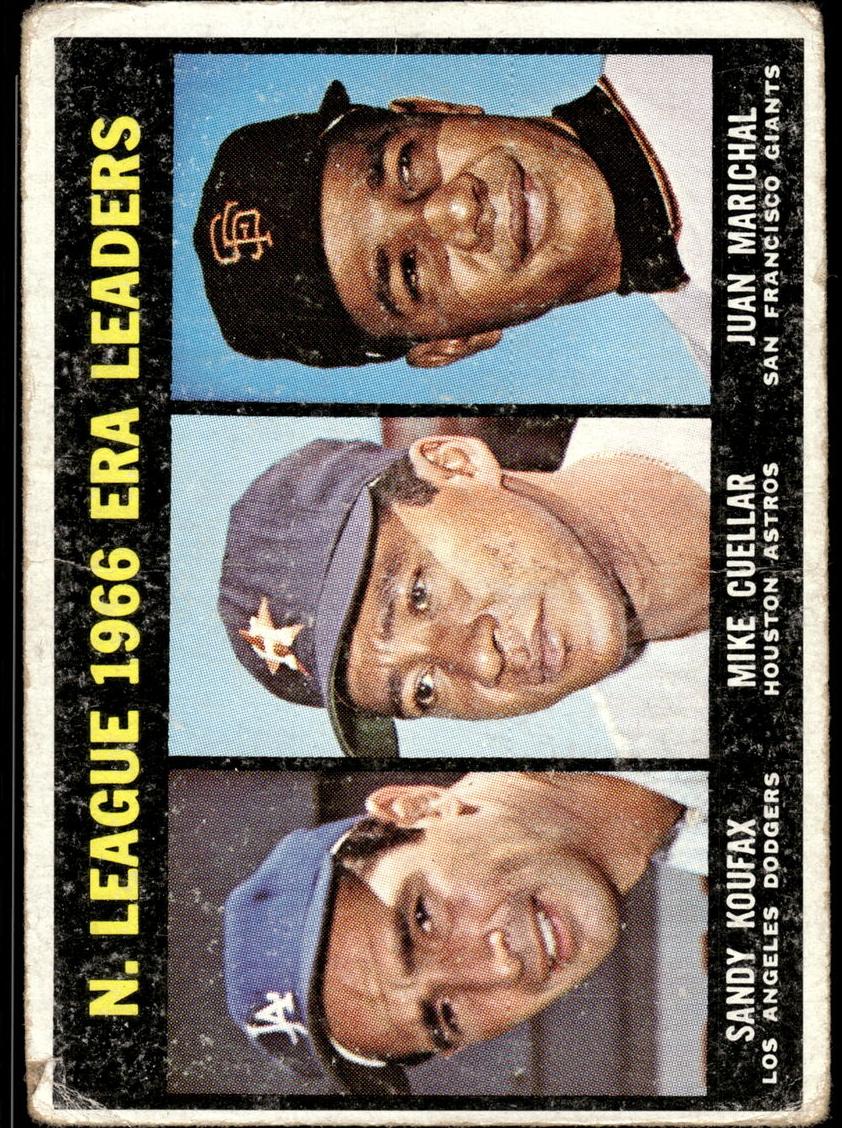 1967 N.L. ERA Leaders with Sandy Koufax and Juan Marichal #234