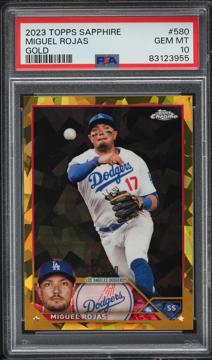 2023 Topps Chrome Sapphire Edition Baseball Gold Miguel Rojas #580
