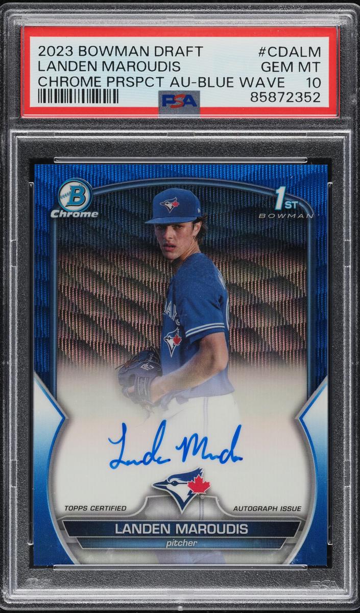 2023 Bowman Draft Chrome Baseball Blue Wave Landen Maroudis #CDA-LM