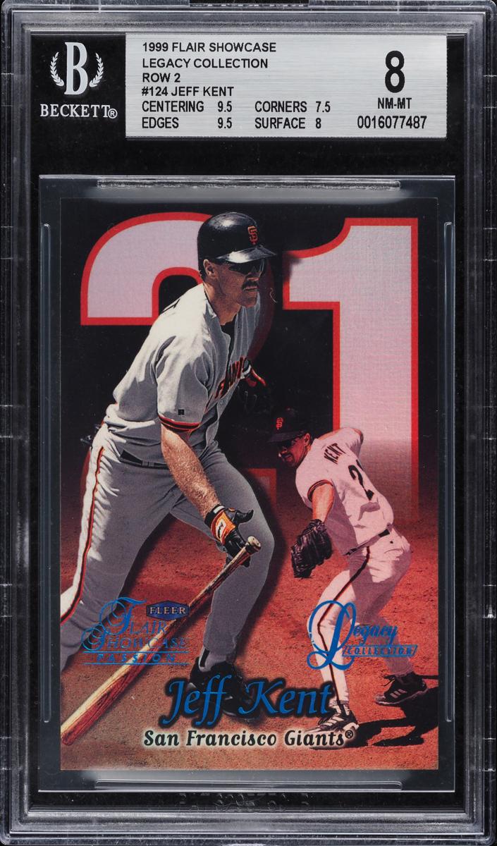1999 Flair Showcase Baseball Row 2 Jeff Kent #124 BGS 9