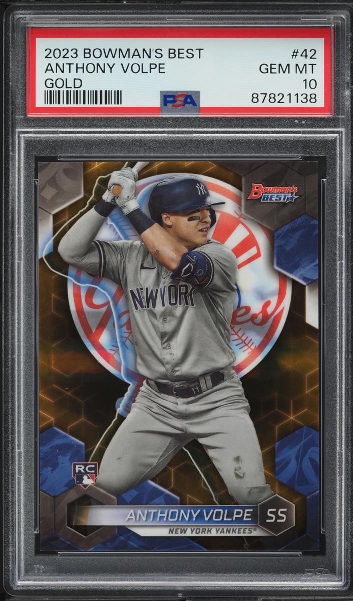 2023 Bowman's Best Baseball Gold Anthony Volpe #42 PSA 8.5