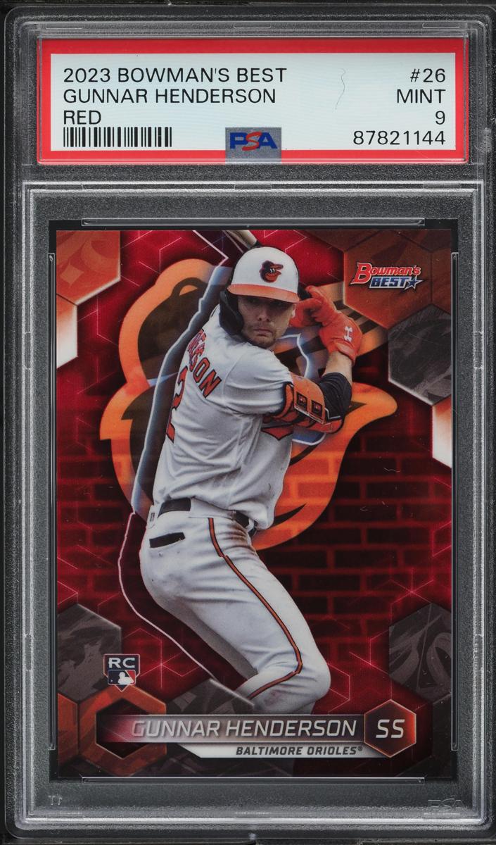 2023 Bowman's Best Baseball Red Gunnar Henderson #26 PSA 9