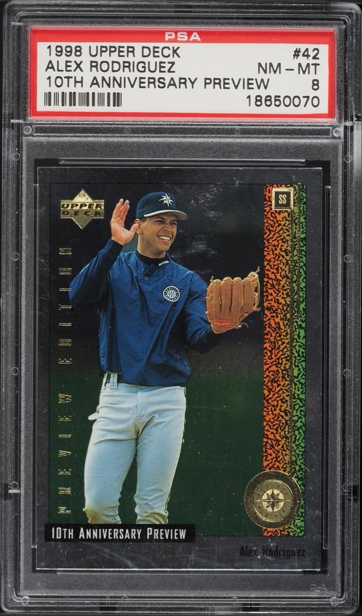 1998 Upper Deck Baseball Alex Rodriguez #42 PSA 8