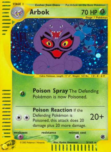Arbok Holo 2002 Pokemon Expedition Base Set