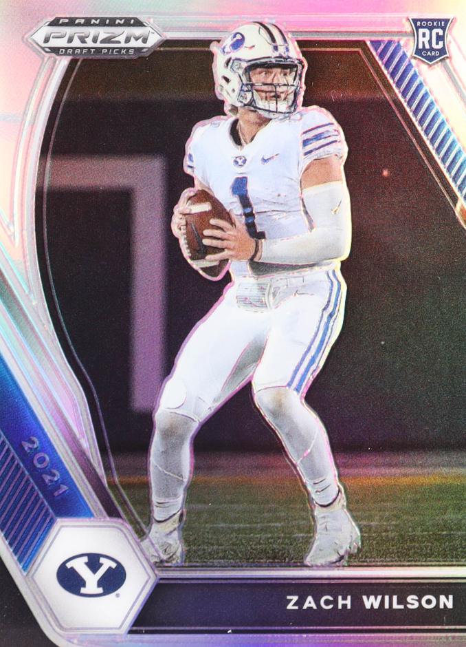 2021 Panini Prizm Draft Picks Zach Wilson [Silver] #105 card