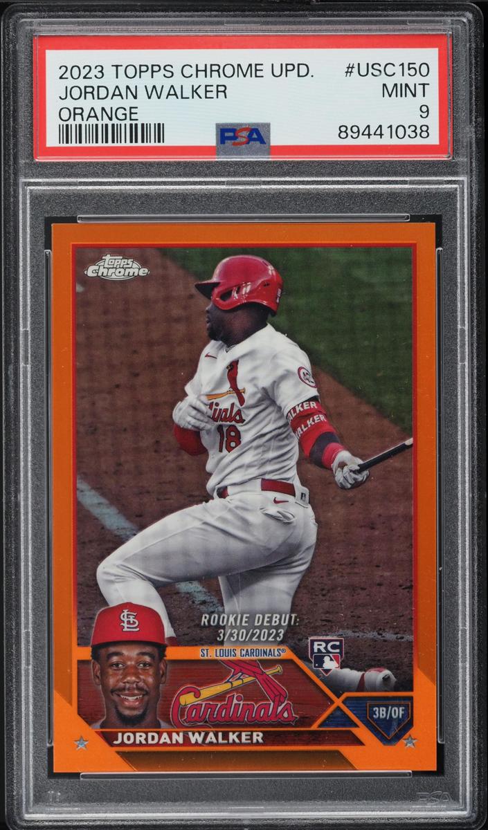 2023 Topps Chrome Update Baseball Orange Jordan Walker #USC150 PSA 9